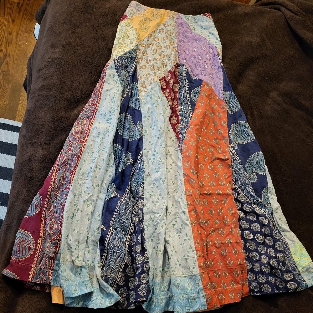 Vintage hippy Boho 60s/70s circle skirt XS Made in India Imports
